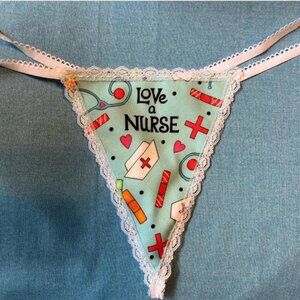 Womens LOVE A NURSE Gstring Thong Nursing Uniform Hospital Underwear